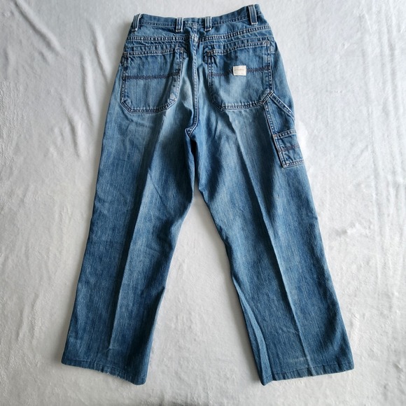 Vintage Eddie Bauer Carpenter Jeans Mens 29W 26L Denim Relaxed Straight Leg Blue - Picture 5 of 16